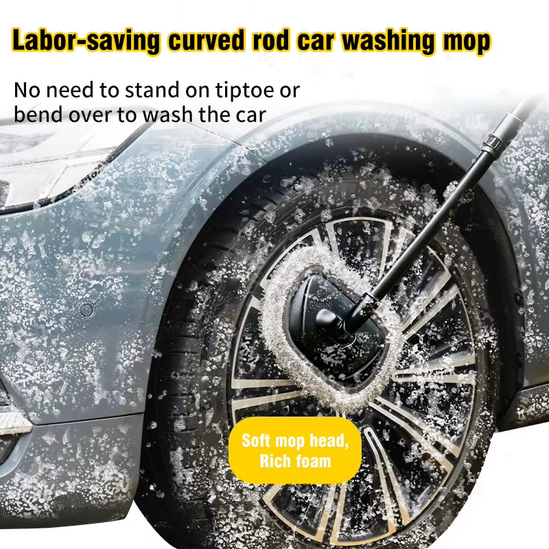Spinmax Telescoping Car Wash Brush – Retractable Long Handle Cleaning Mop