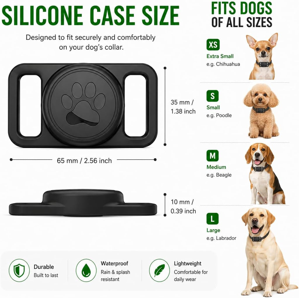 Smart Pet Tag – Apple Find My Compatible (Waterproof Collar Mount)