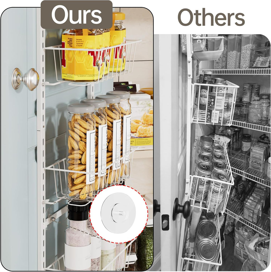 6-Tier Adjustable Over-The-Door Pantry Organizer