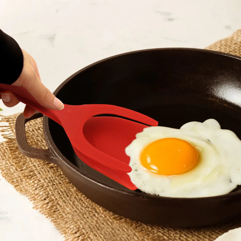 Adaptable 2-In-1 Silicone Spatula & Tongs – Flip, Fry & Serve Kitchen Gadget