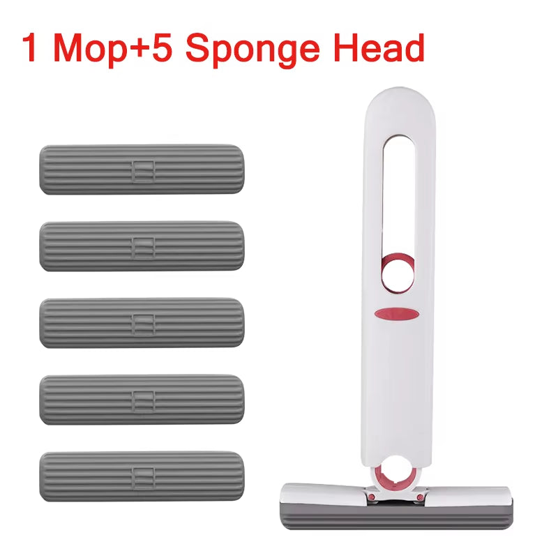 Foldaway Mini Squeeze Mop – Portable Folding Mop for Desks, Windows & Car Glass