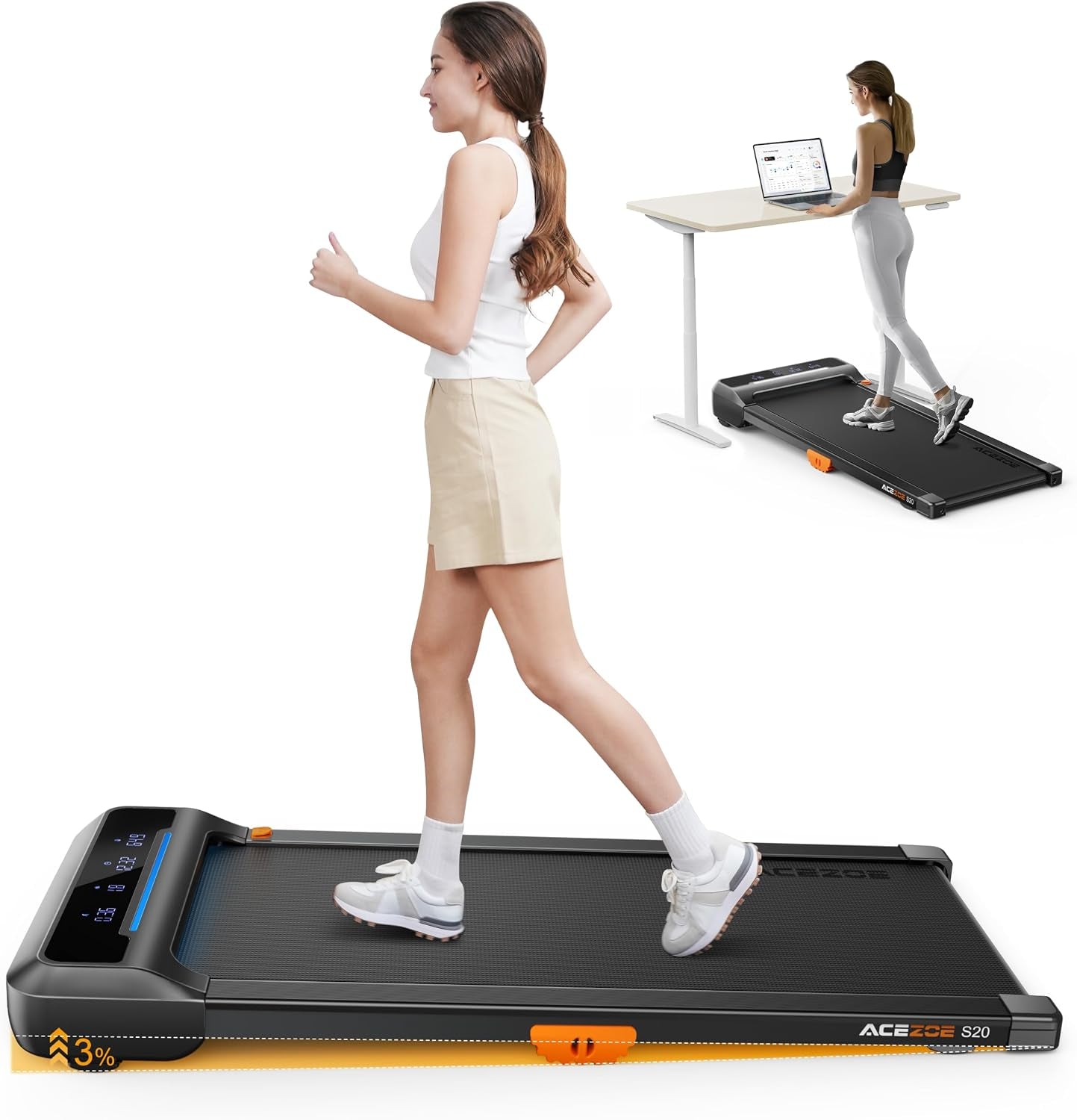 Glide Foldable Under-Desk Treadmill