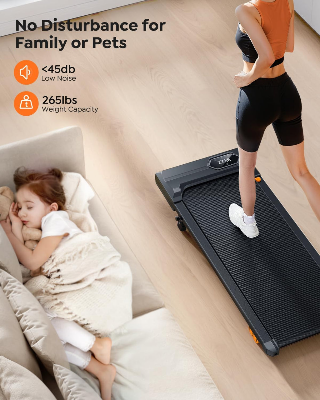 Glide Foldable Under-Desk Treadmill