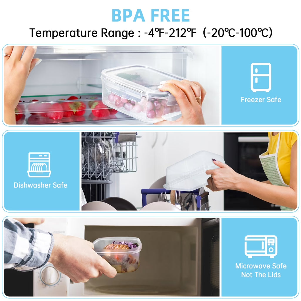24-Piece Airtight Stackable Pantry Storage Containers