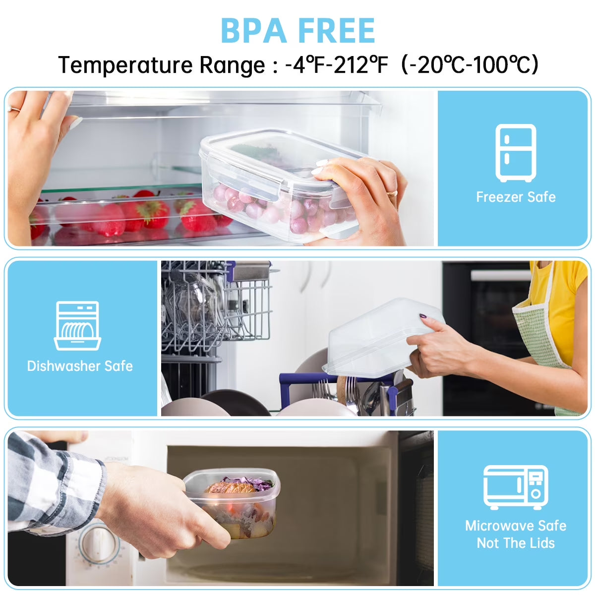 24-Piece Airtight Stackable Pantry Storage Containers