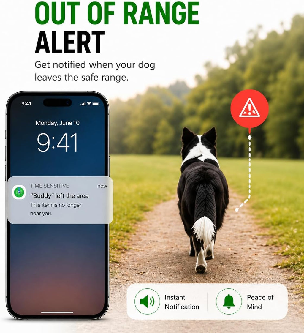 Smart Pet Tag – Apple Find My Compatible (Waterproof Collar Mount)