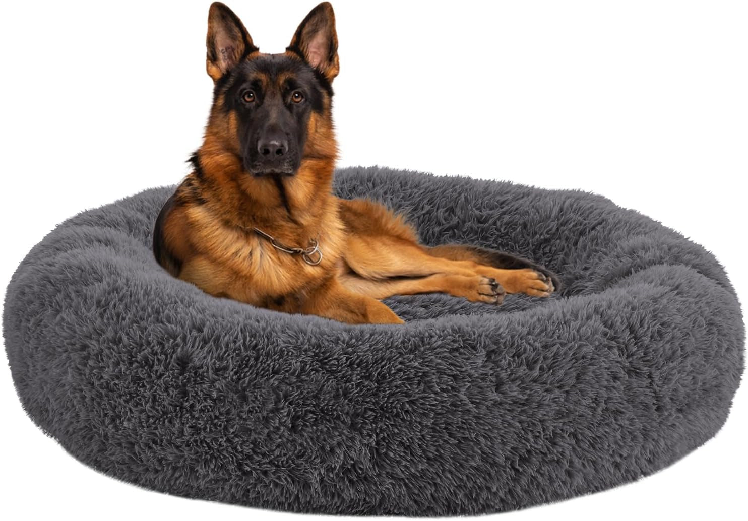 Calming Donut Pet Bed – Anti-Anxiety round Cuddler for Dogs & Cats