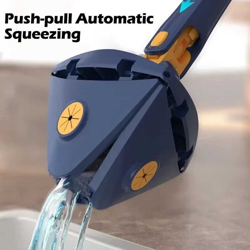 Spinfree 360° Telescopic Triangle Mop – Self-Wringing Floor & Ceiling Cleaner