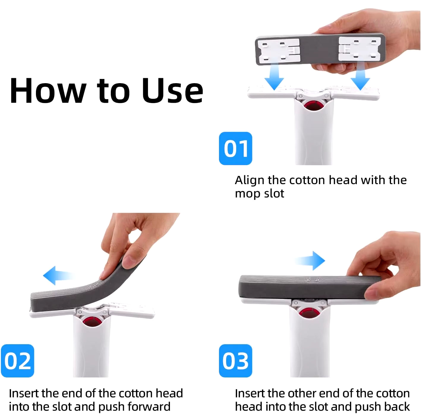 Foldaway Mini Squeeze Mop – Portable Folding Mop for Desks, Windows & Car Glass