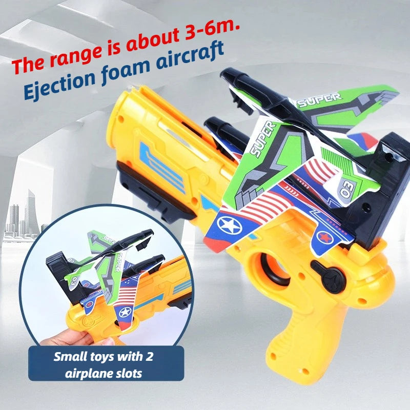 Foam Airplane Launcher Toy – Outdoor Flying Fun for Kids