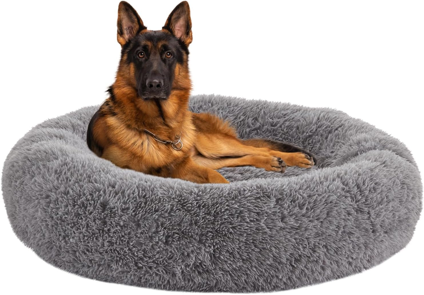 Calming Donut Pet Bed – Anti-Anxiety round Cuddler for Dogs & Cats