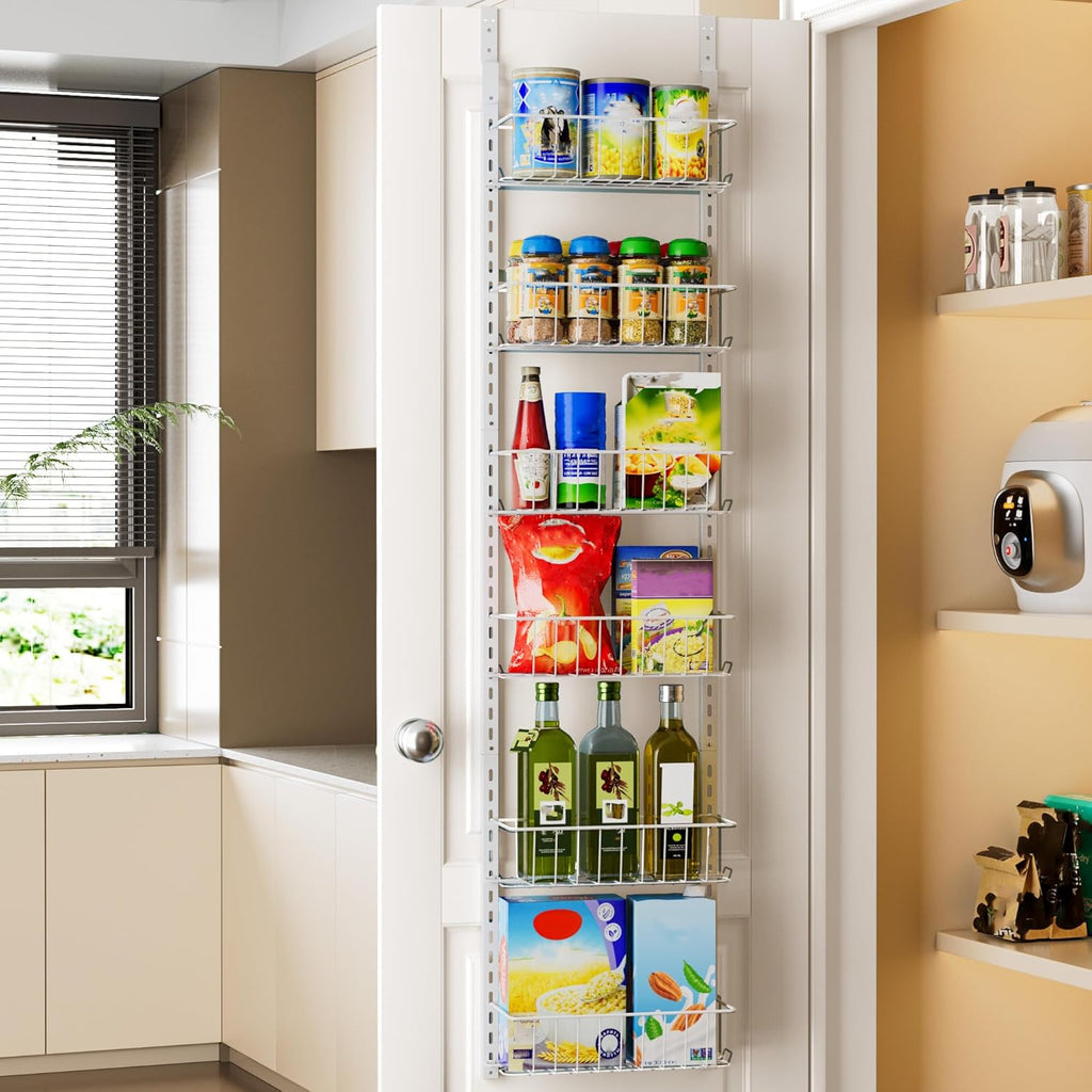 6-Tier Adjustable Over-The-Door Pantry Organizer