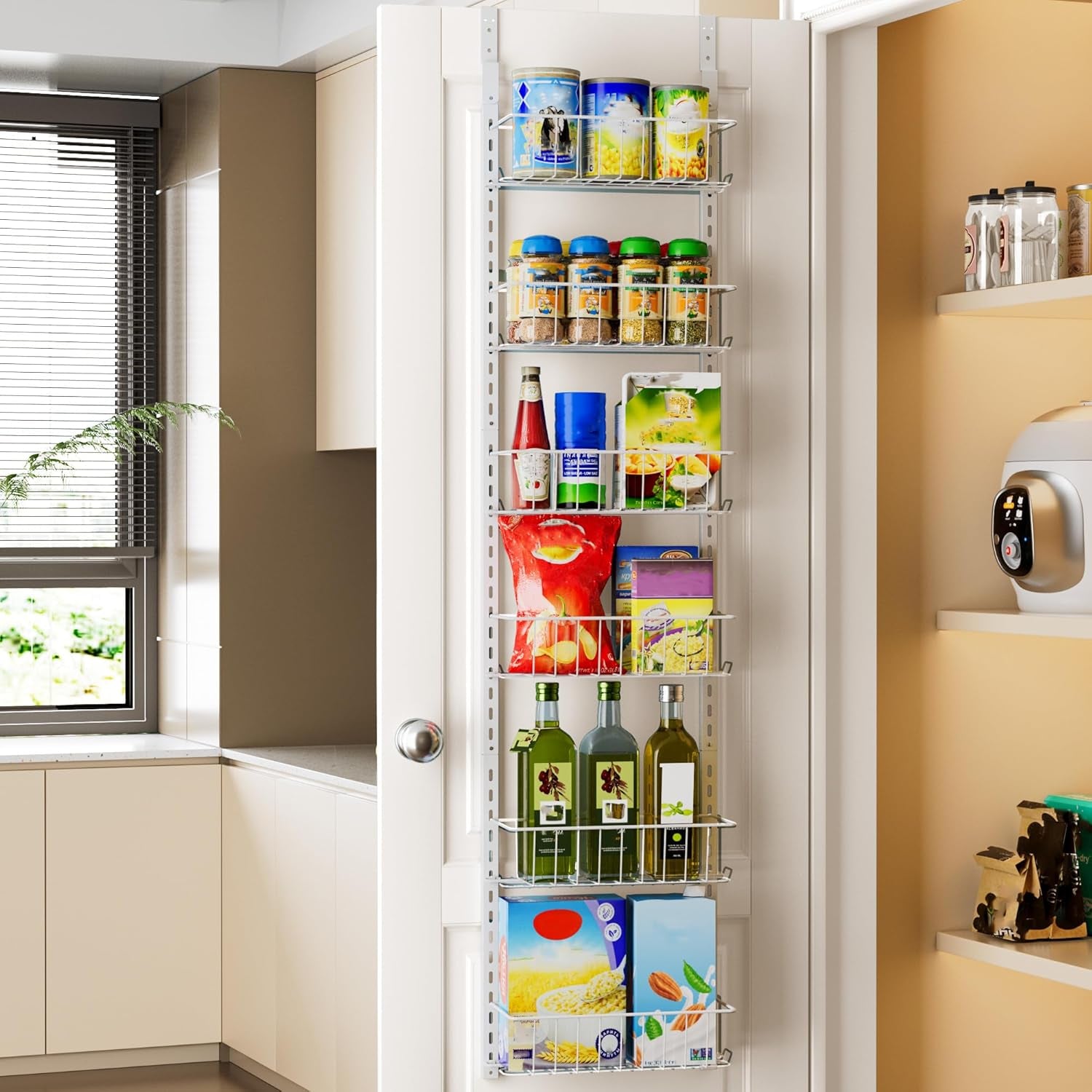 6-Tier Adjustable Over-The-Door Pantry Organizer