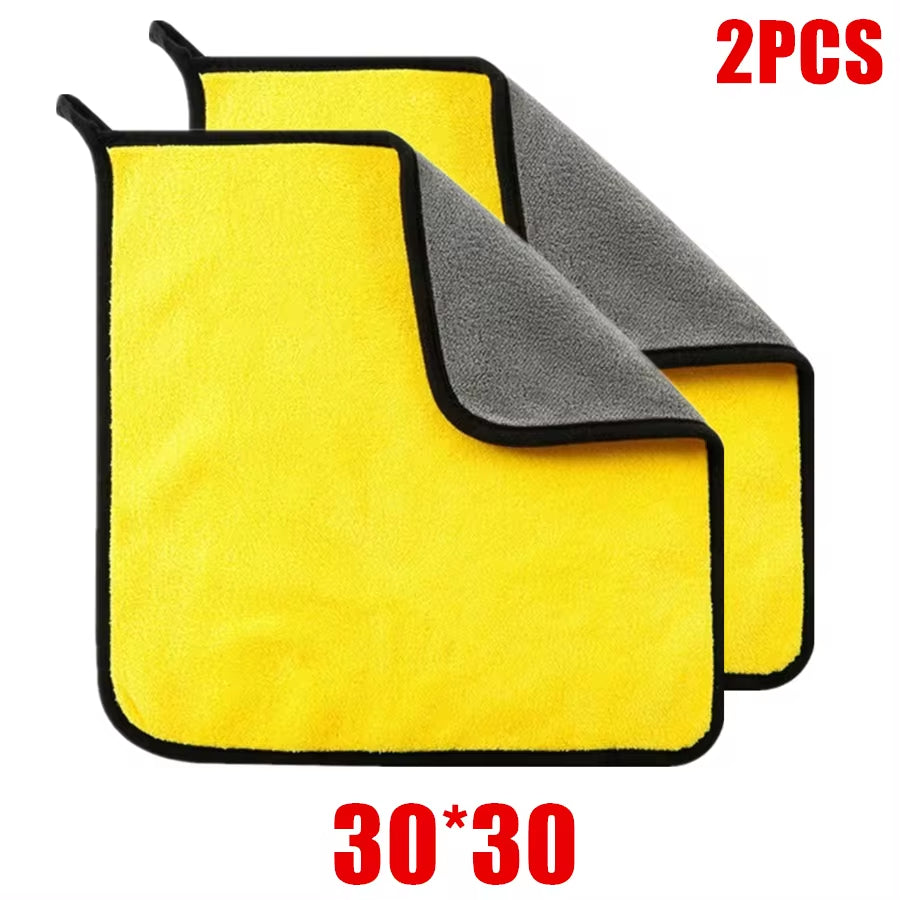 Doublelayer Microfiber Car Body Towels – Ultra-Thick Wash & Dry Cloths