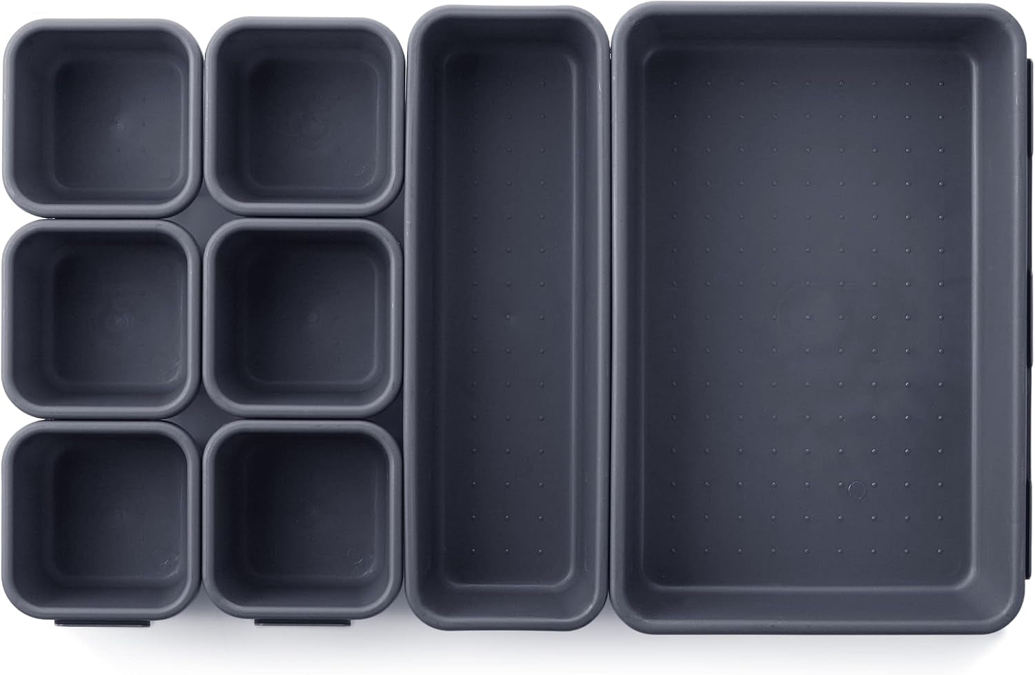 Interlocking Expandable Drawer Organizer - 8 Piece Set