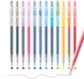 Colorful Retractable Gel Pens 12-Pack – Smooth Bold Point Writing Set