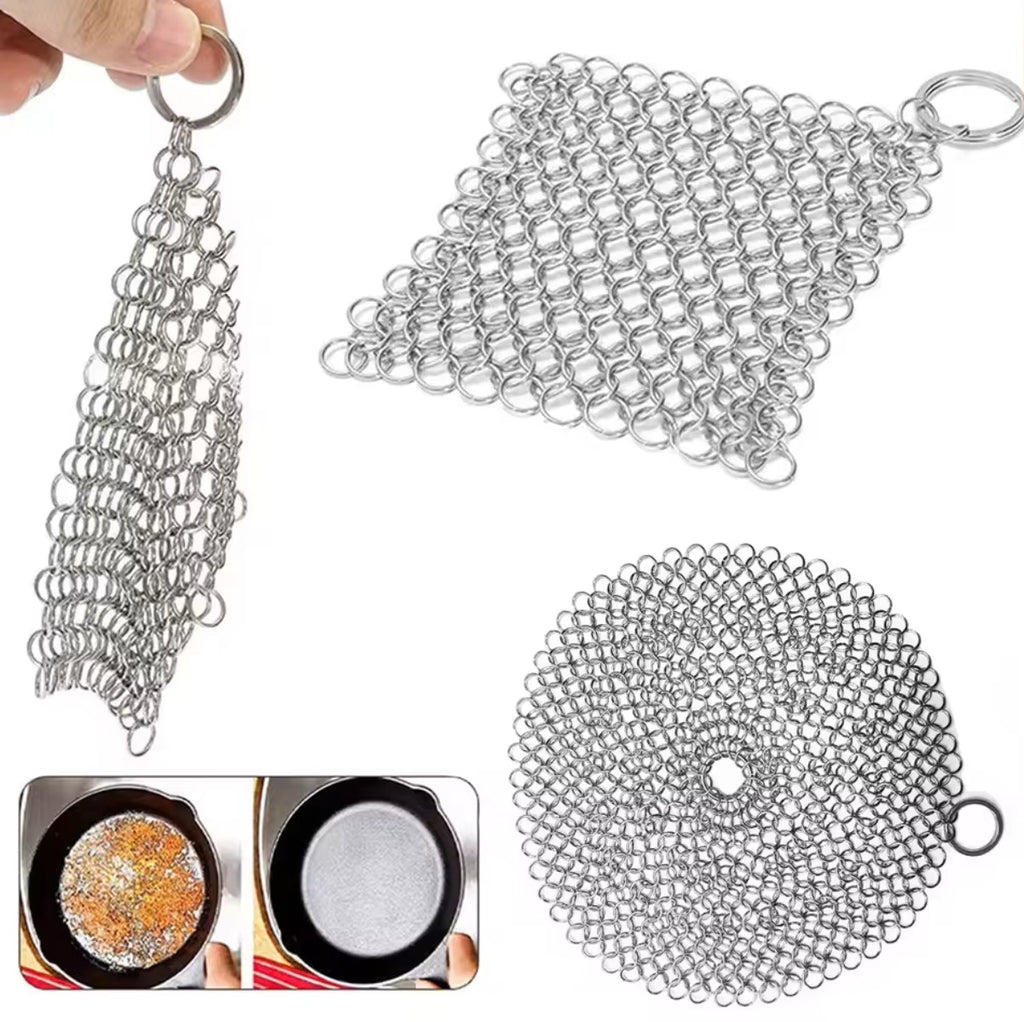 Rustaway Stainless Steel Scrub Net – Reusable Pot & Pan Cleaner (3 Sizes)