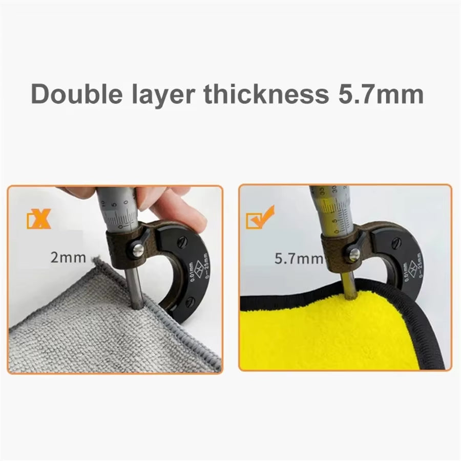Doublelayer Microfiber Car Body Towels – Ultra-Thick Wash & Dry Cloths