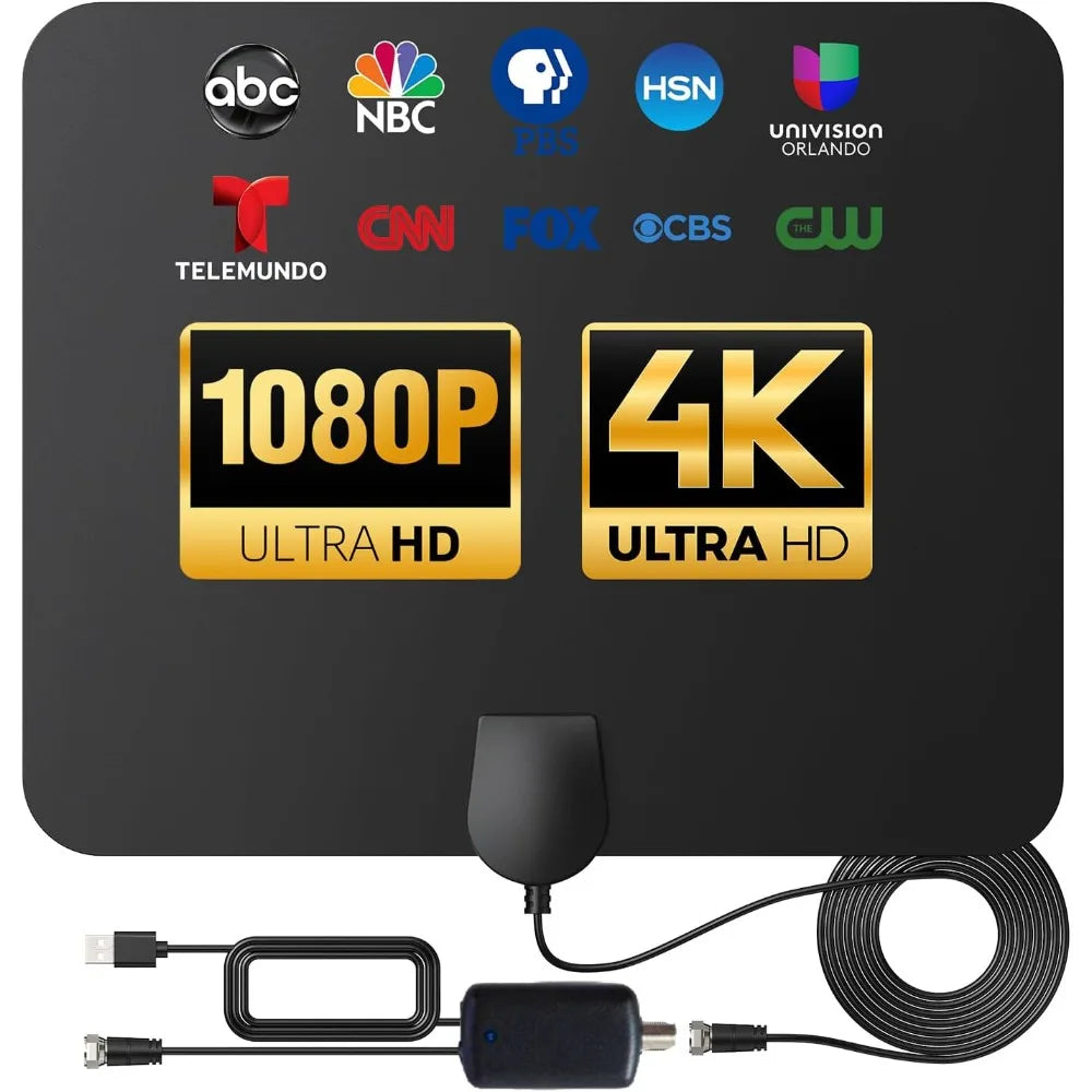 Long-Range HD Digital TV Antenna – Indoor/Outdoor Signal Amplifier
