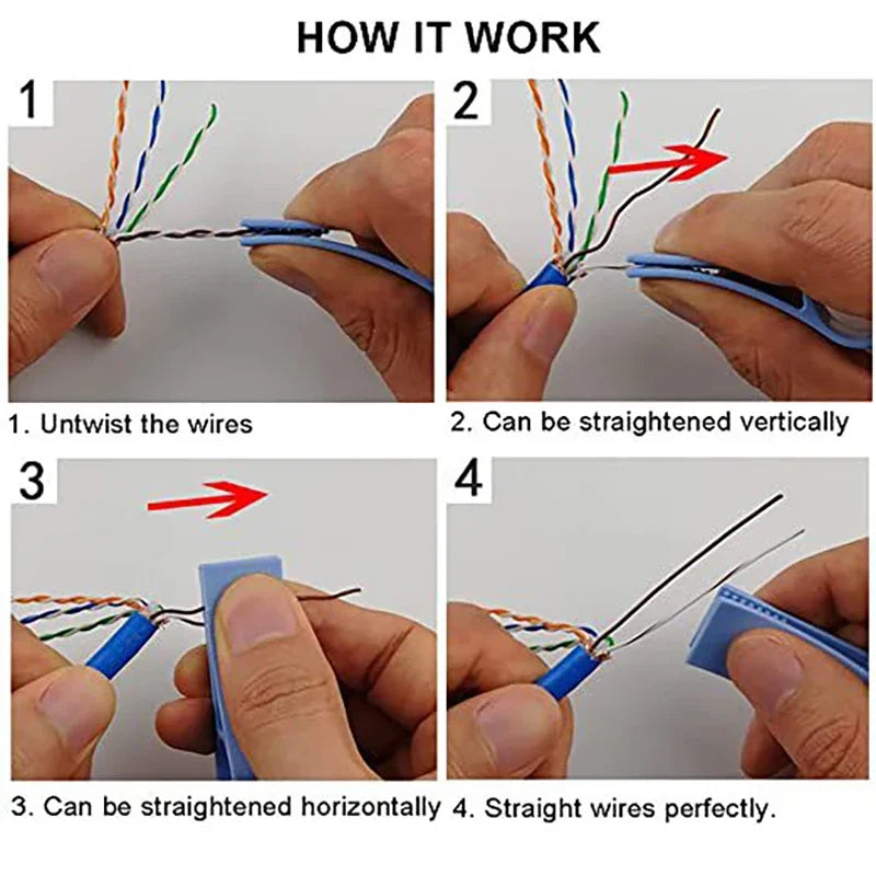 Wire & Cable Untwist Straightener Tool – Instant Network Cable Comb