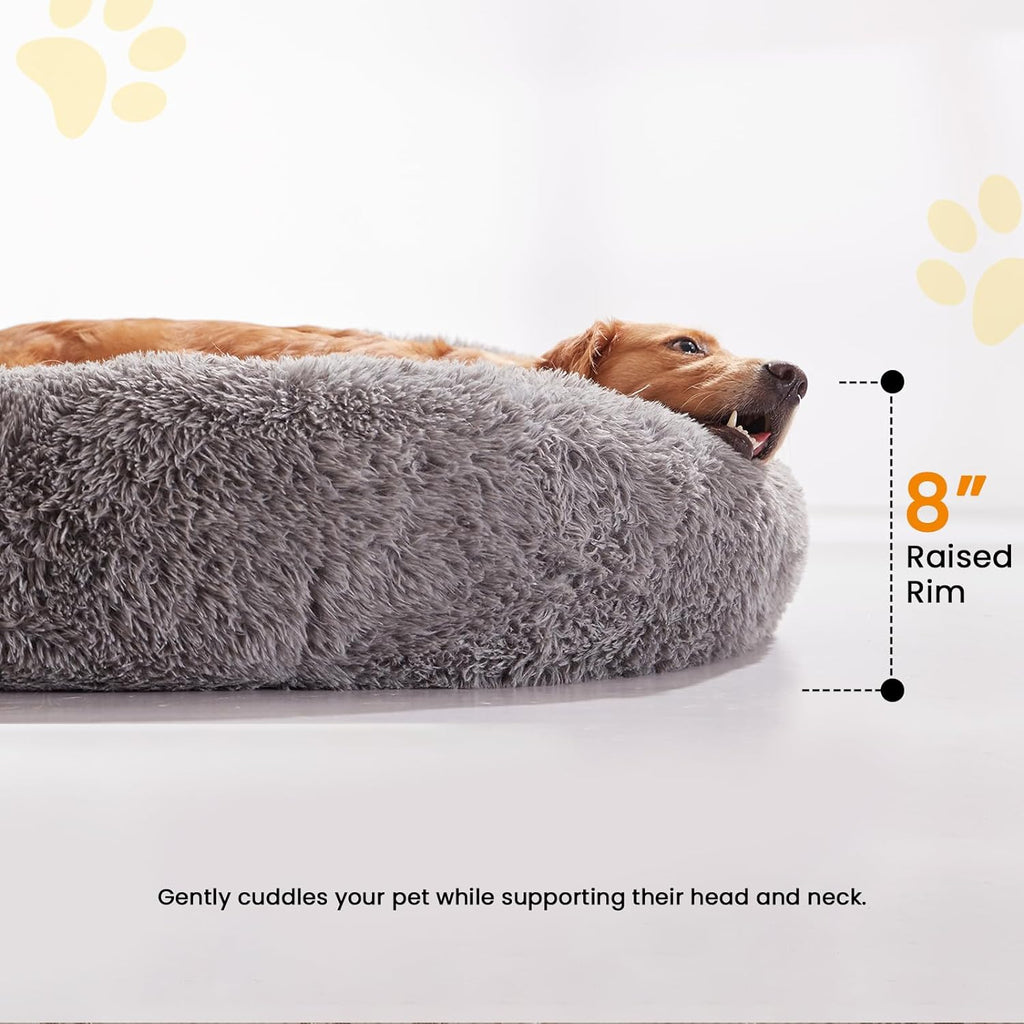 Calming Donut Pet Bed – Anti-Anxiety round Cuddler for Dogs & Cats