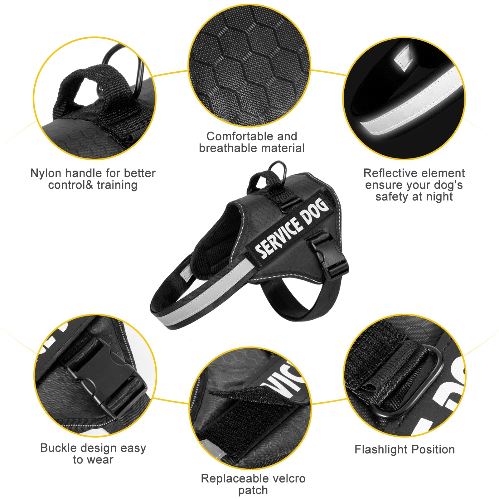 No-Pull Adjustable Dog Harness with Control Handle