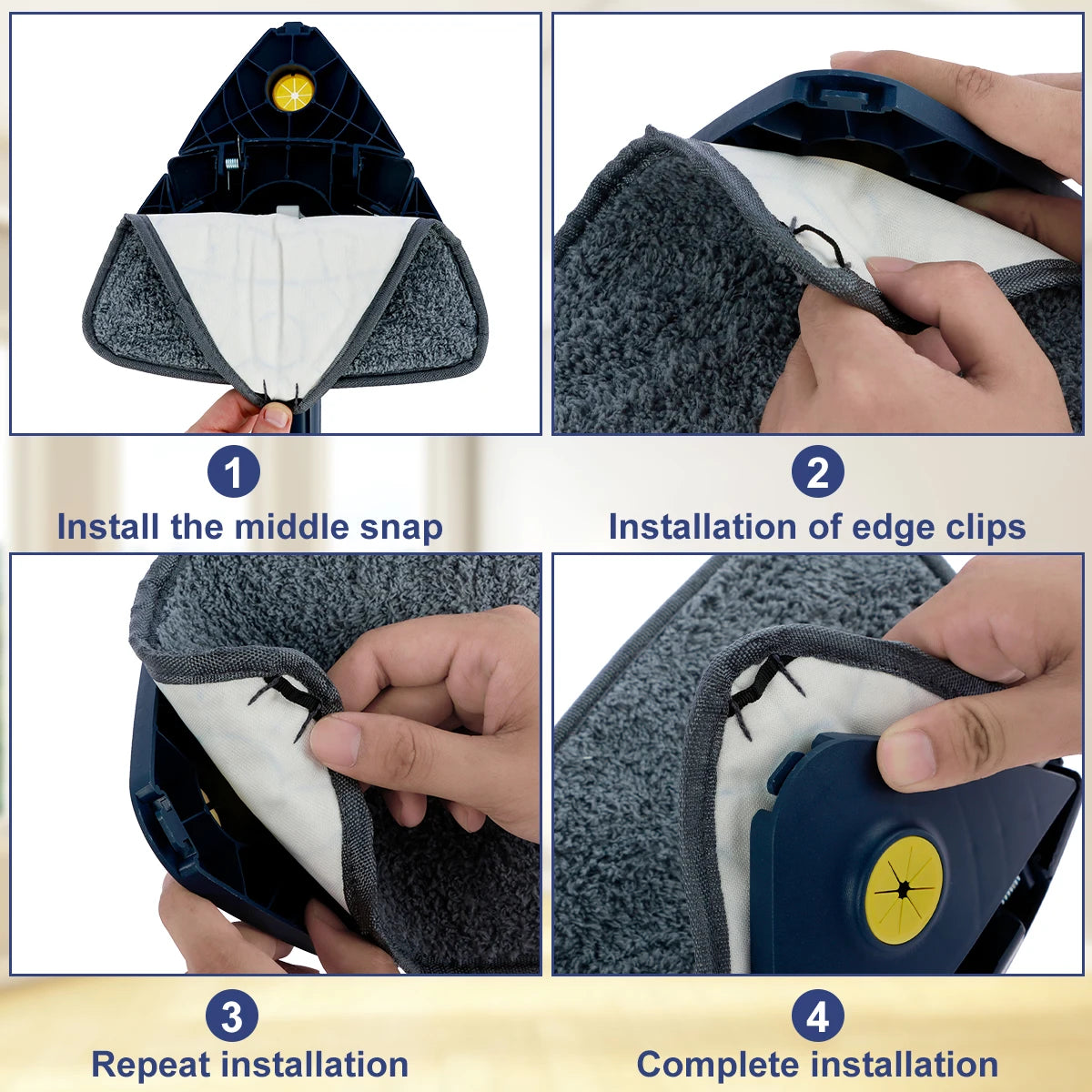 Spinfree 360° Telescopic Triangle Mop – Self-Wringing Floor & Ceiling Cleaner