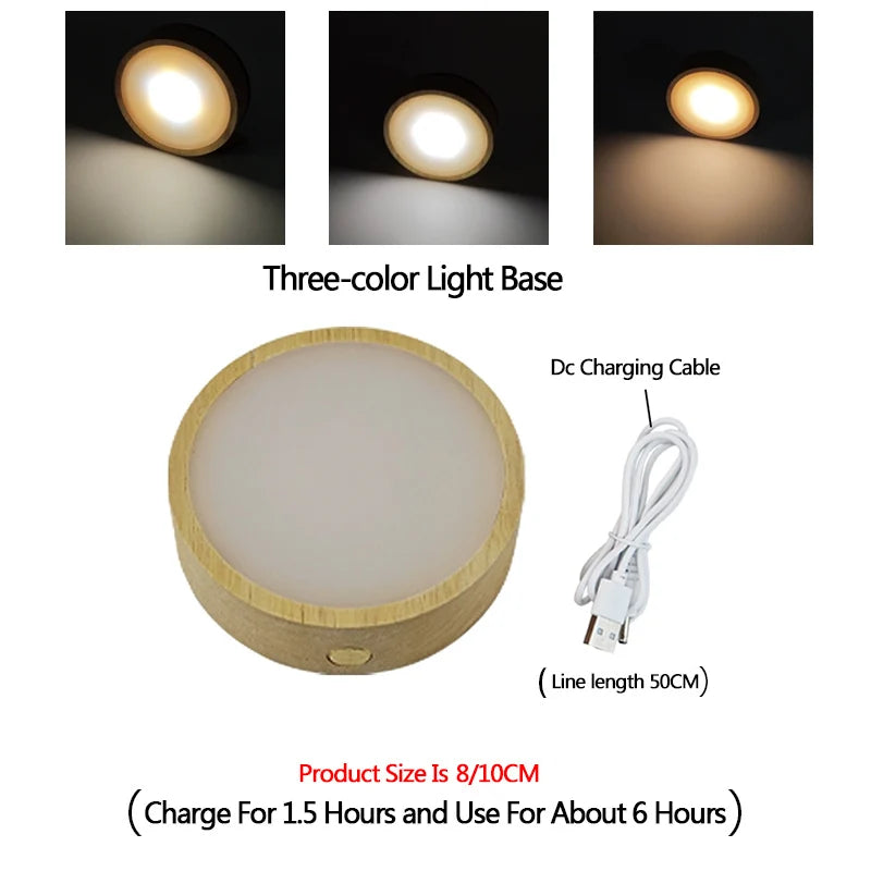 Wireless Charging LED Bottle Glow Lamp Base