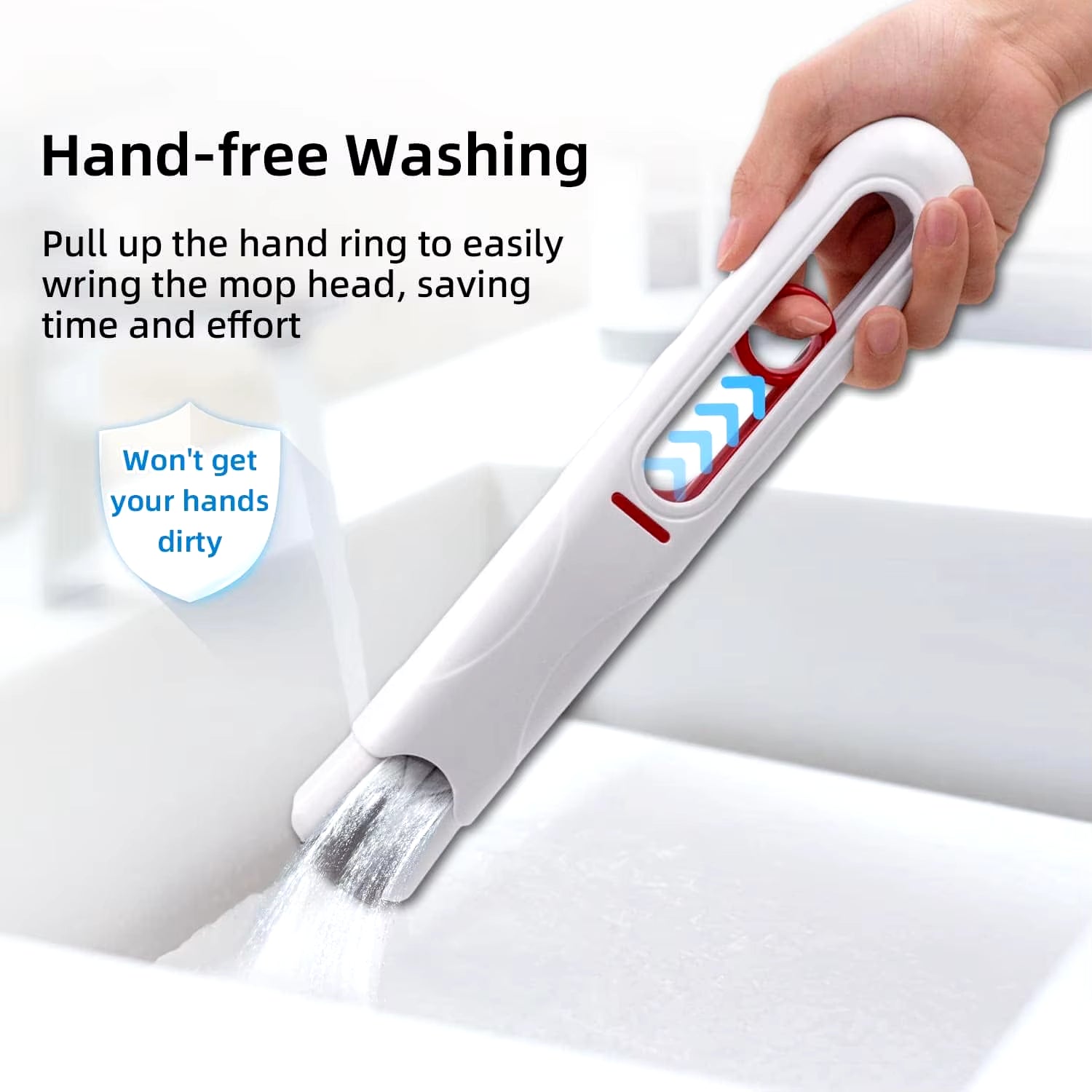 Foldaway Mini Squeeze Mop – Portable Folding Mop for Desks, Windows & Car Glass
