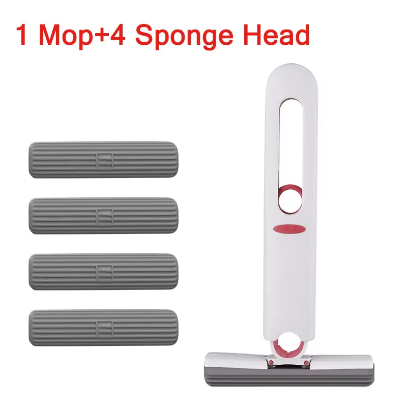 Foldaway Mini Squeeze Mop – Portable Folding Mop for Desks, Windows & Car Glass