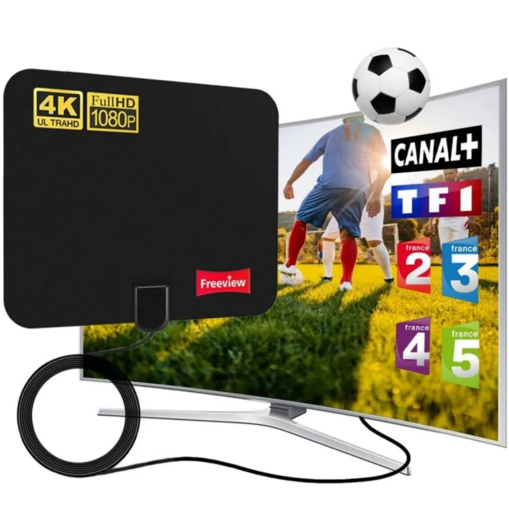 Long-Range HD Digital TV Antenna – Indoor/Outdoor Signal Amplifier