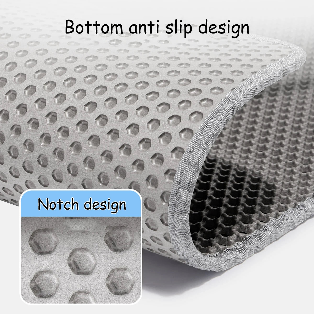 Litter mat placed under cat litter box