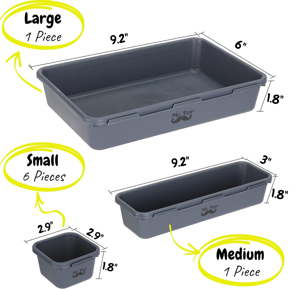 Interlocking Expandable Drawer Organizer - 8 Piece Set