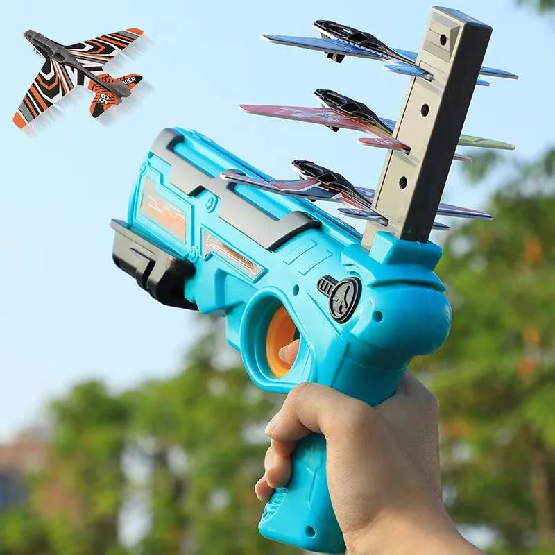 Foam Airplane Launcher Toy – Outdoor Flying Fun for Kids
