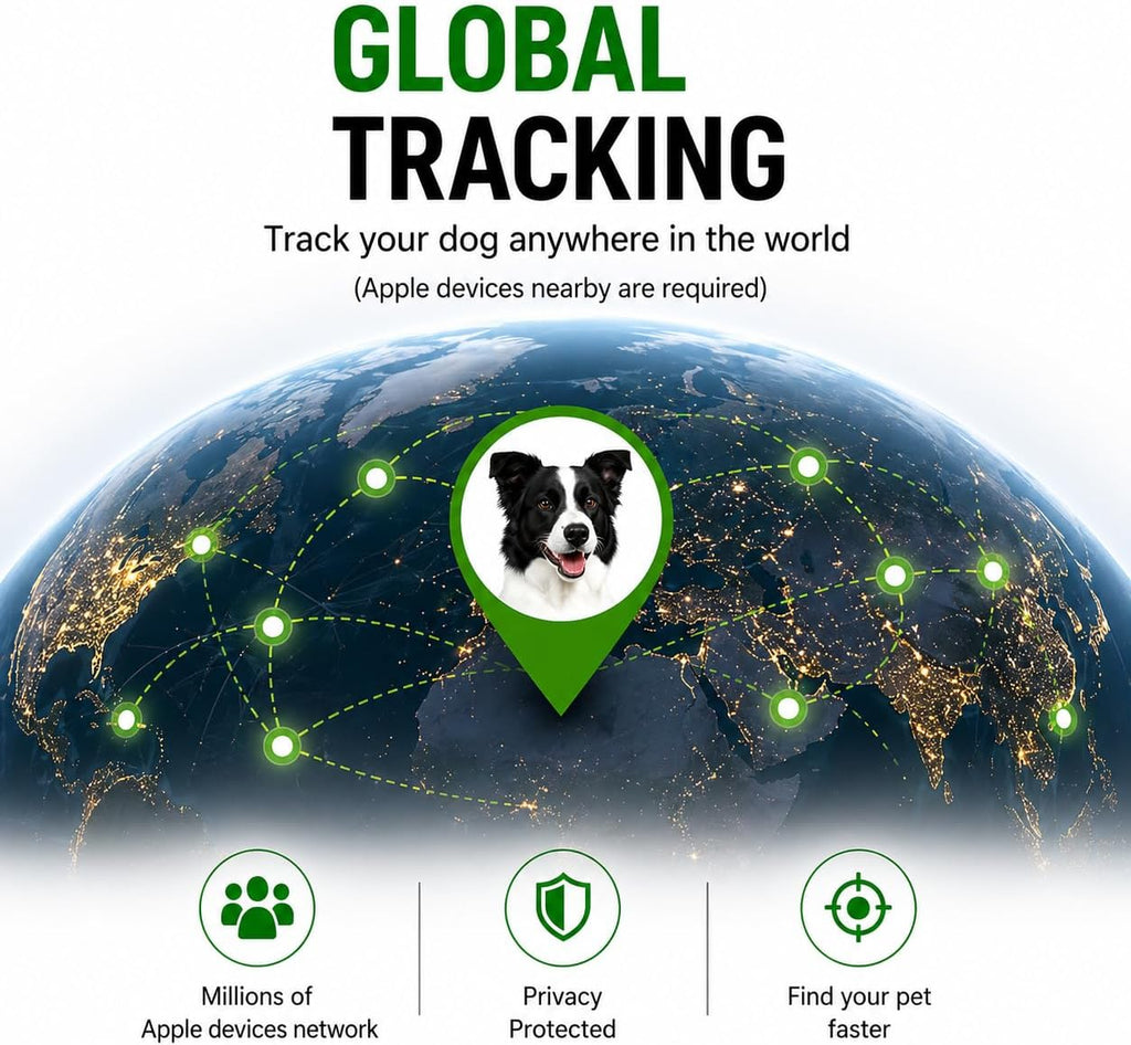 Smart Pet Tag – Apple Find My Compatible (Waterproof Collar Mount)