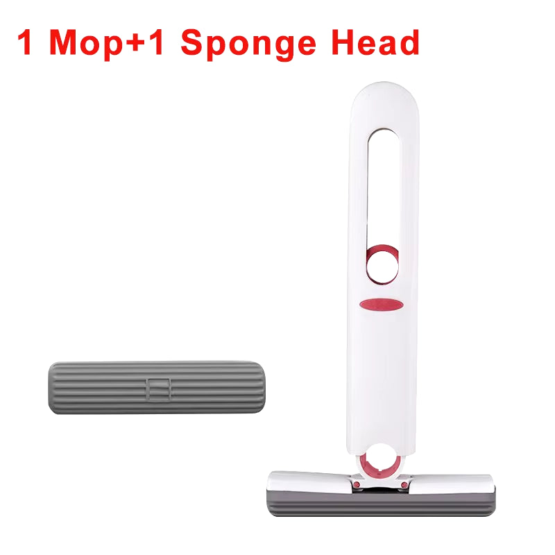 Foldaway Mini Squeeze Mop – Portable Folding Mop for Desks, Windows & Car Glass
