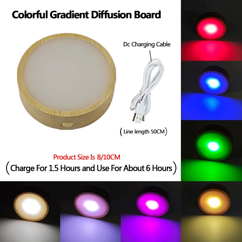 Wireless Charging LED Bottle Glow Lamp Base