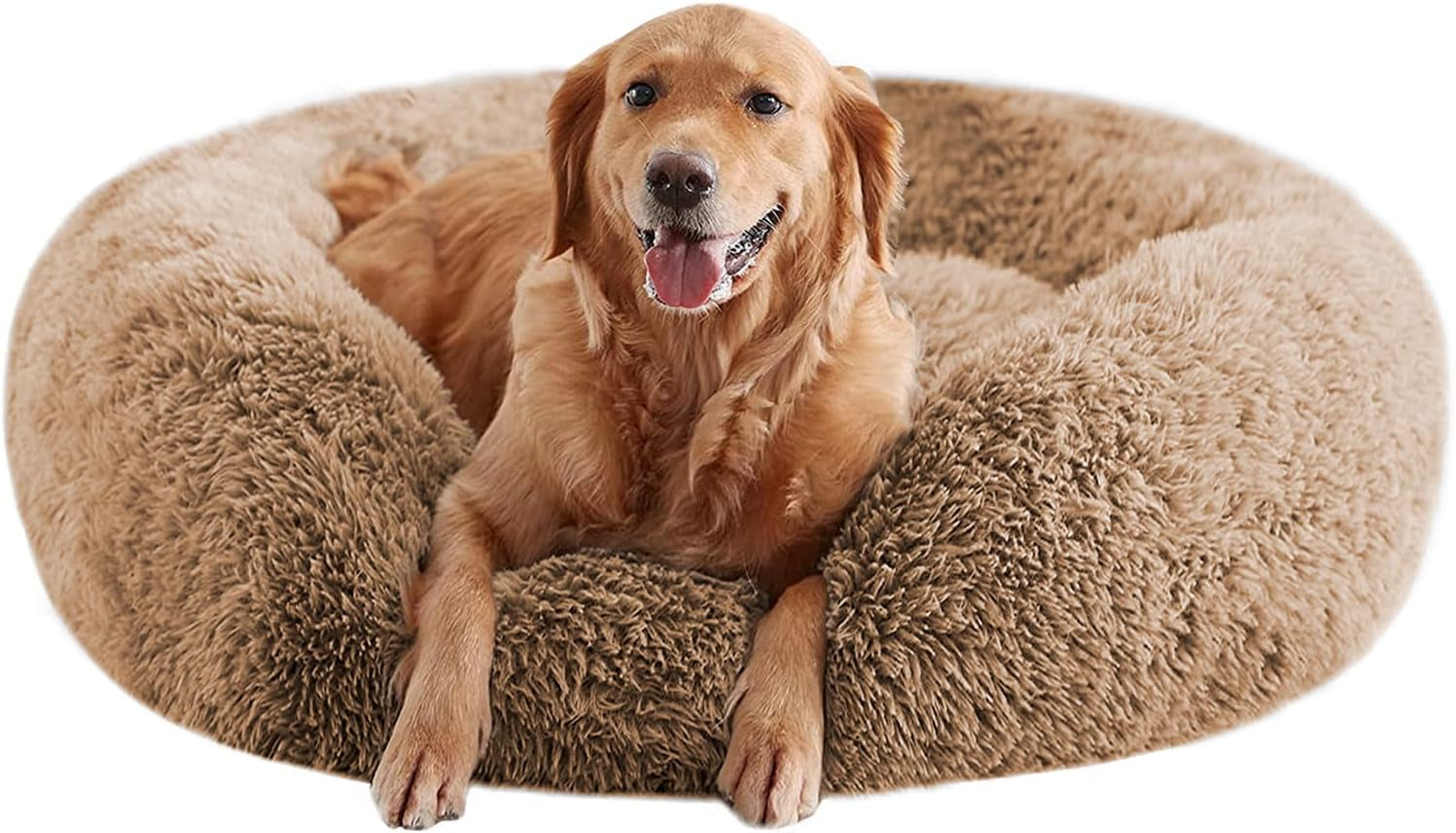 Calming Donut Pet Bed – Anti-Anxiety round Cuddler for Dogs & Cats