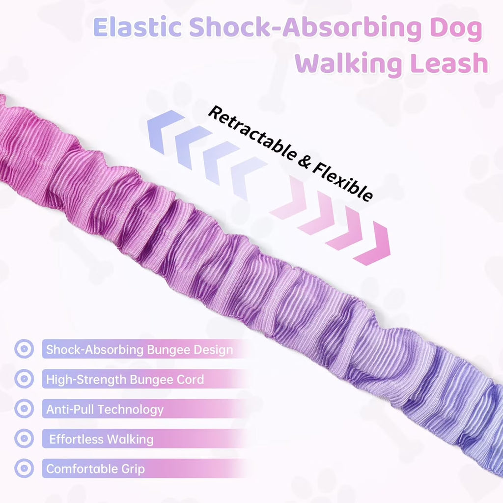 Hands-Free Shock-Absorbing Dog Leash with Waist Pouch