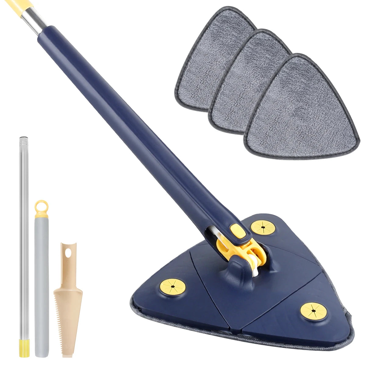 Spinfree 360° Telescopic Triangle Mop – Self-Wringing Floor & Ceiling Cleaner