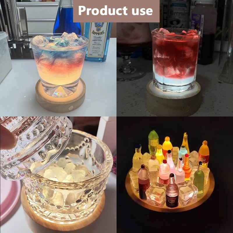 Wireless Charging LED Bottle Glow Lamp Base