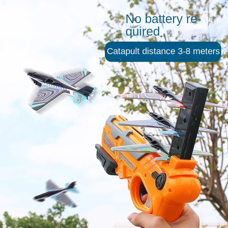 Foam Airplane Launcher Toy – Outdoor Flying Fun for Kids