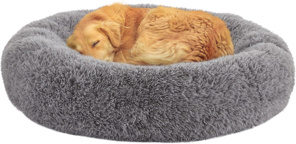 Calming Donut Pet Bed – Anti-Anxiety round Cuddler for Dogs & Cats