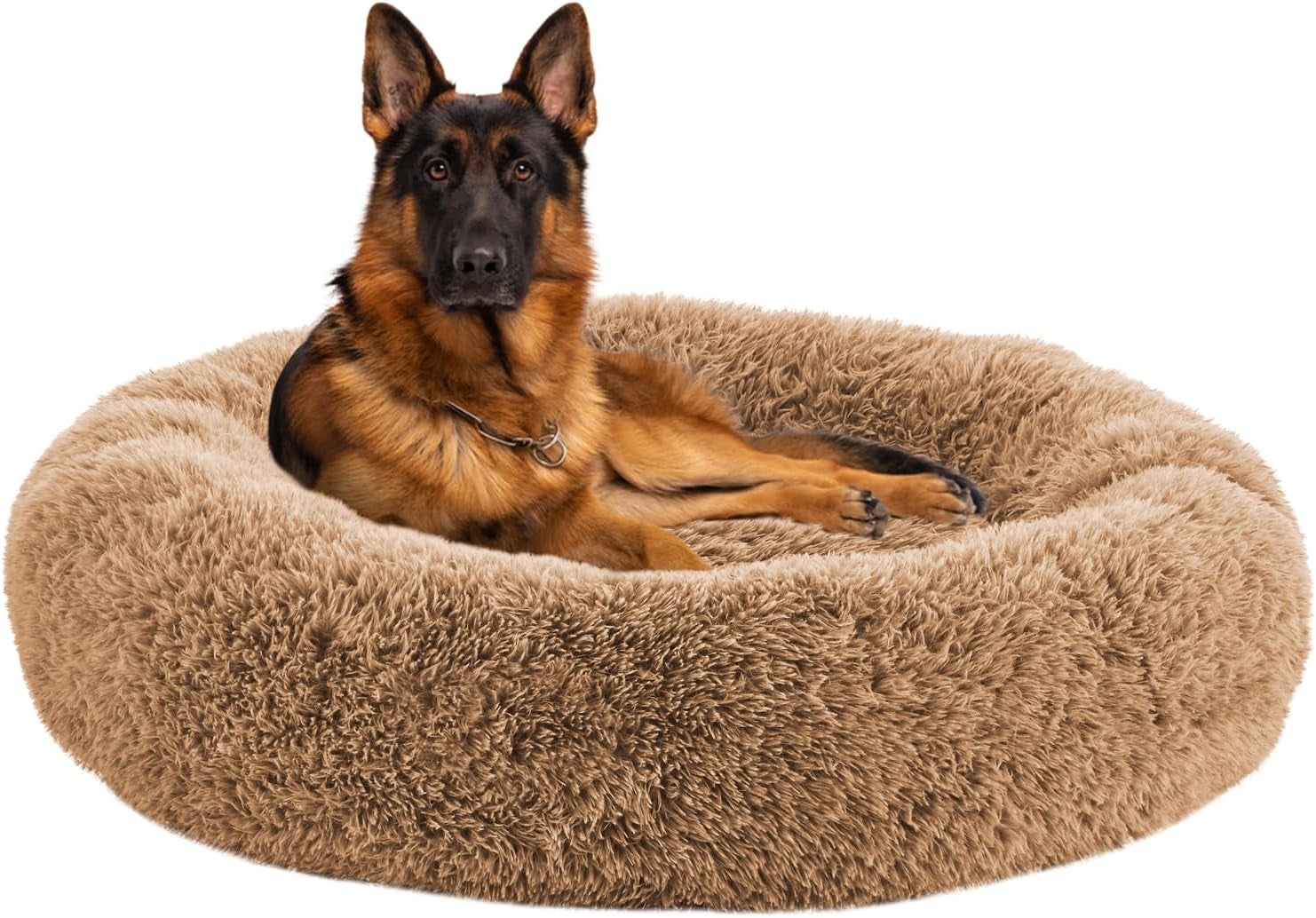 Calming Donut Pet Bed – Anti-Anxiety round Cuddler for Dogs & Cats