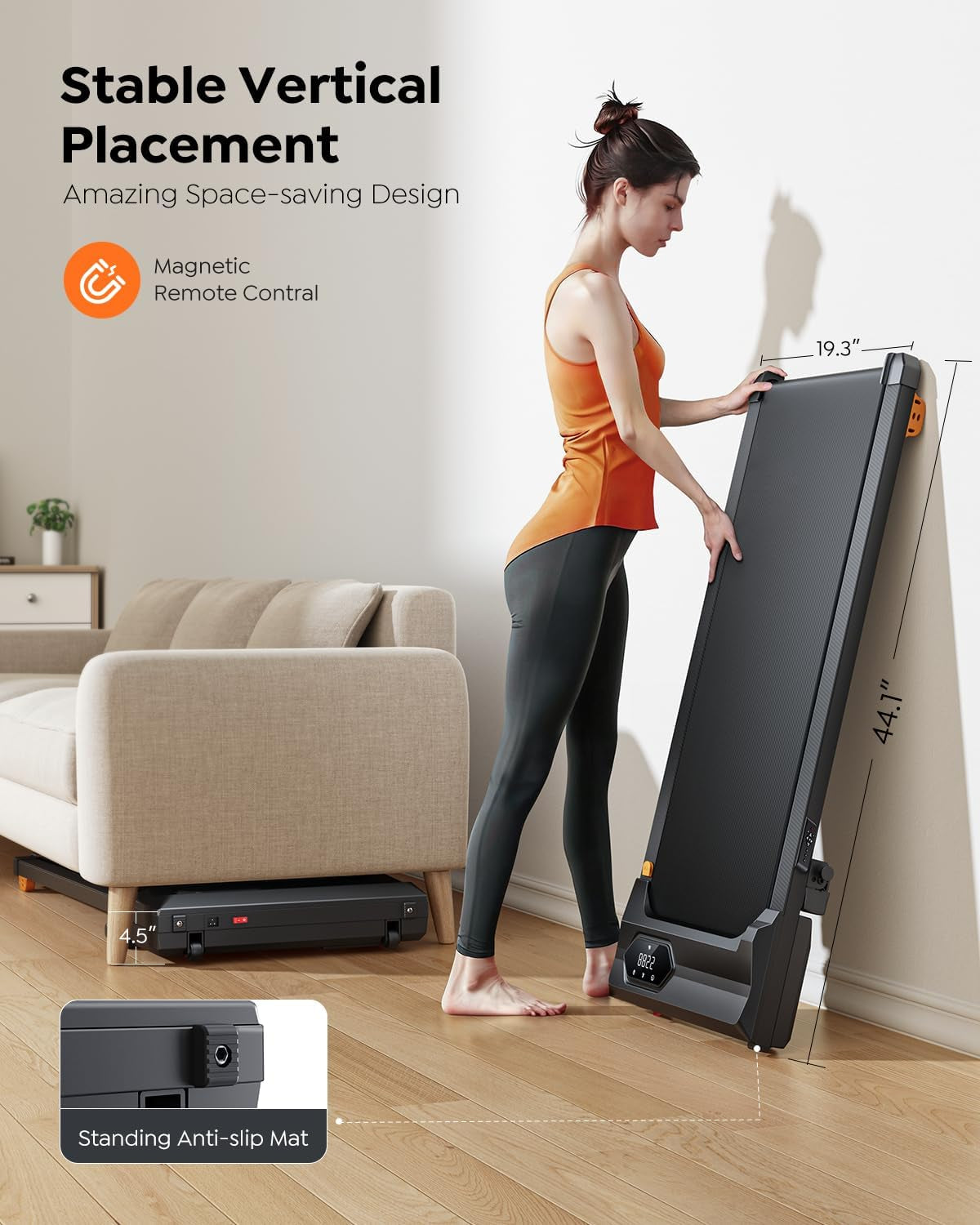 Glide Foldable Under-Desk Treadmill