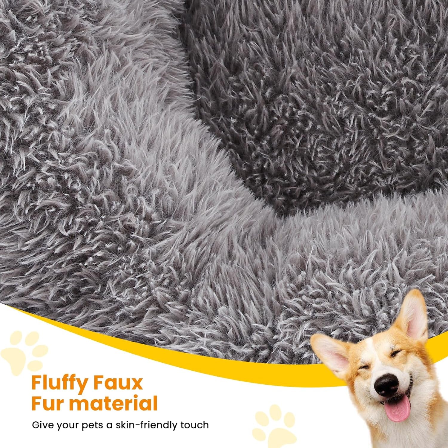 Calming Donut Pet Bed – Anti-Anxiety round Cuddler for Dogs & Cats