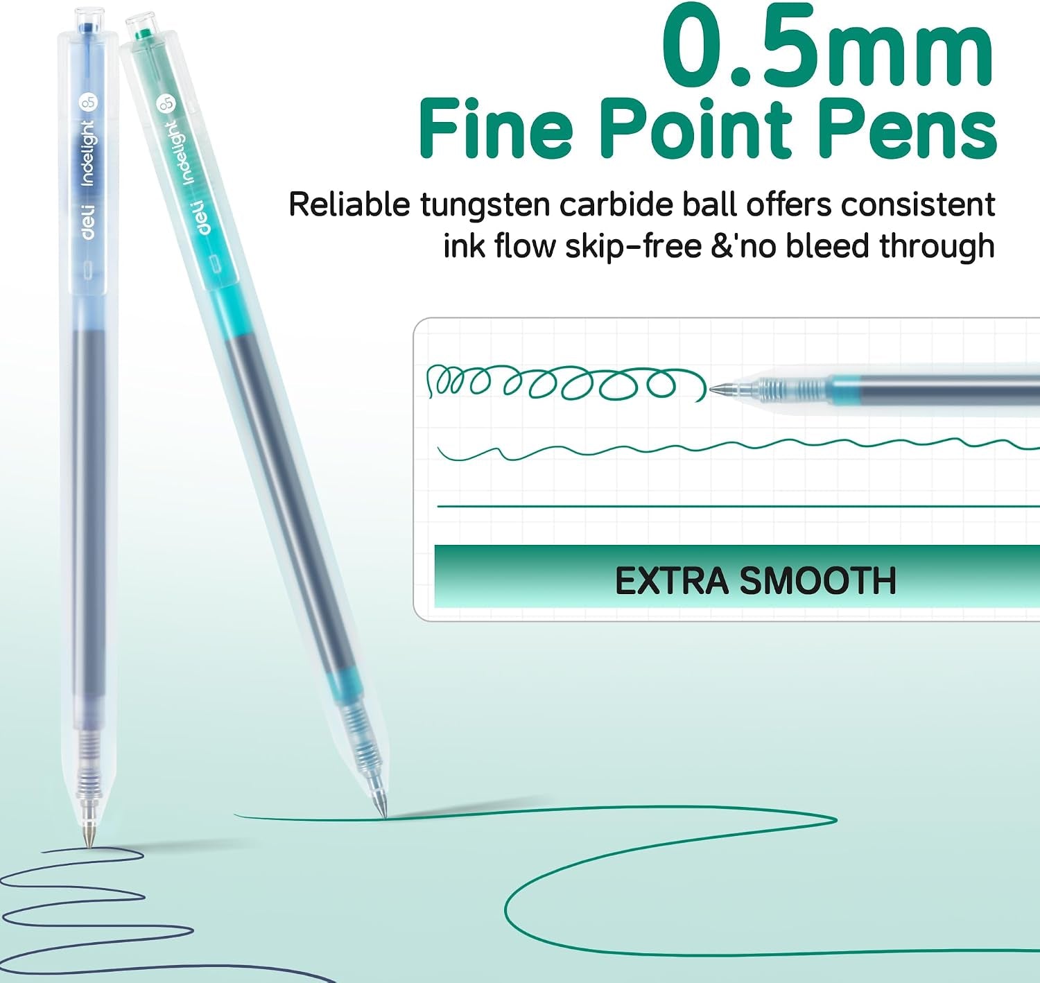 Colorful Retractable Gel Pens 12-Pack – Smooth Bold Point Writing Set