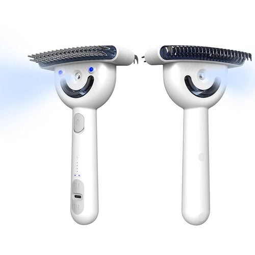 3-In-1 Pet Electric Steam Brush – Mist Deshedding & Grooming Comb