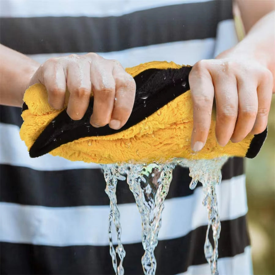 Doublelayer Microfiber Car Body Towels – Ultra-Thick Wash & Dry Cloths