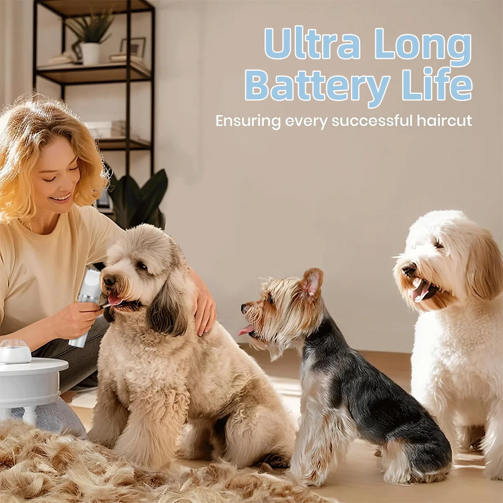 4-In-1 Low-Noise Rechargeable Pet Grooming Clippers Kit